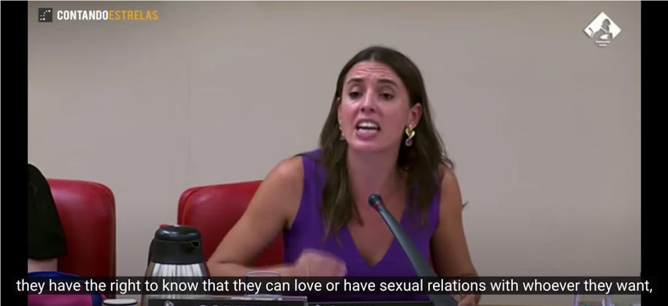 Child rape is the gender ideology end game: Spanish government's Minister of Equality says children have the right to have sex with whoever they want