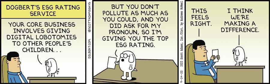 dilbert dogbert scott adams esg ratings