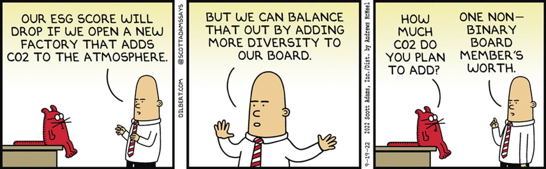dilbert catbert scott adams esg ratings