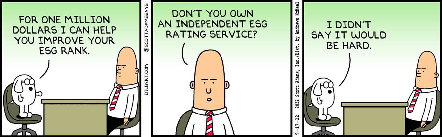 dilbert scott adams catbert esg ratings