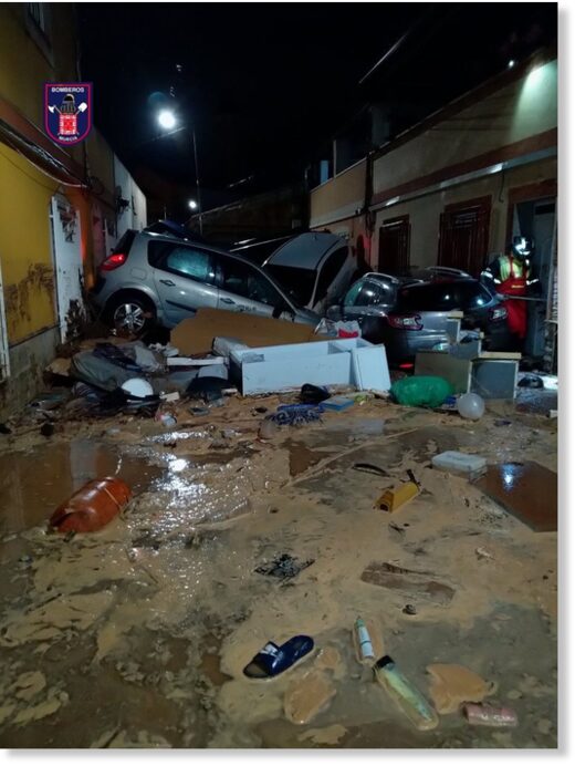 Flood damage in Murcia, Spain, 25 to 26 September 2022.