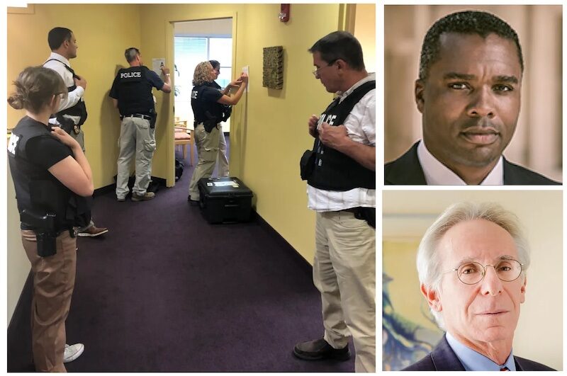 Click to enlarge officers bring guns and kevlar vests to raid Brown