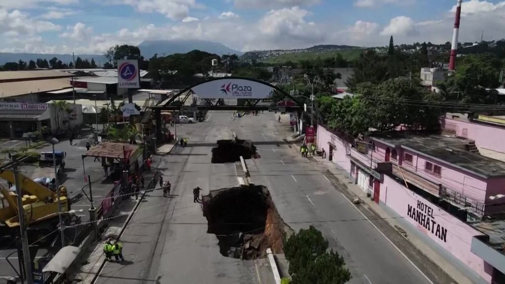 Two people missing after massive sinkholes appear in Guatemala