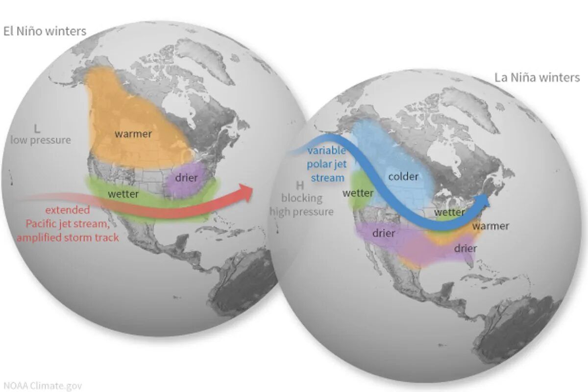 Click to enlarge El Niño and La Niña