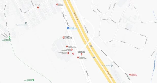Click to enlarge map school shooting
