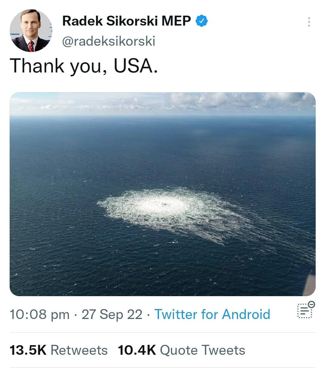 Polish Minister Twit