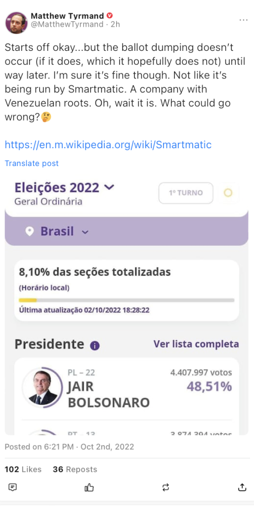live tweets brazil election lula bolsonaro