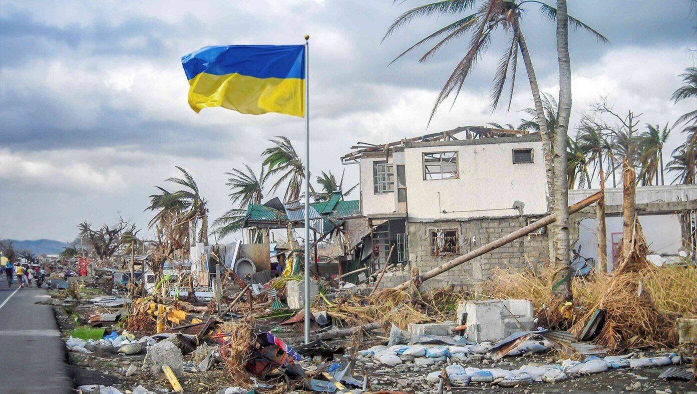 Hurricane-ravaged Florida town raises Ukraine flag so Congress will send aid