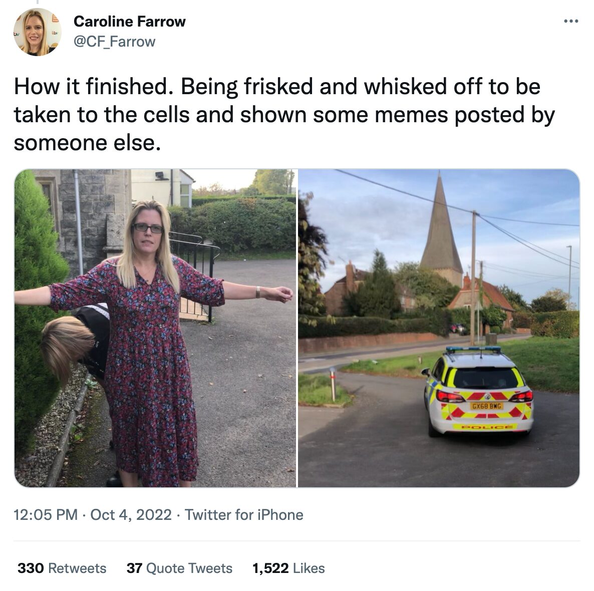 caroline farrow tweet