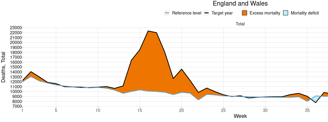 England and Wales excess mortality