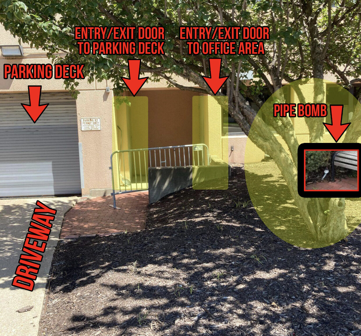 Click to enlarge pipe bomb hoax FBI location