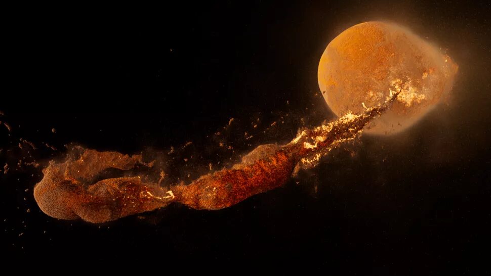moon form earth mantle