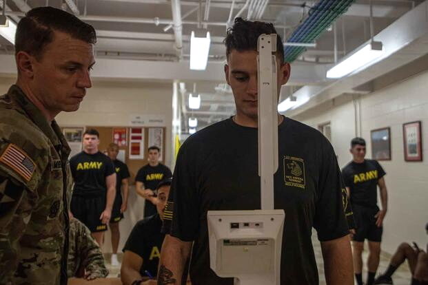 Click to enlarge military soldier fitness exam tape test