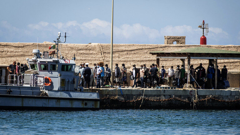 Click to enlarge Italian island of Lampedusa