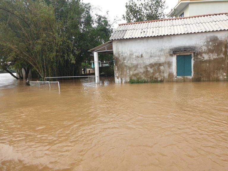 Floods damaged hundreds of homes in Quang Binh Province, Vietnam, 15 October 2022.