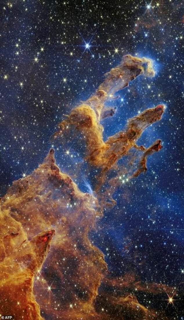 pillars of creation galaxy JWST
