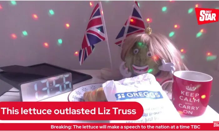 lettuce in blond wig
