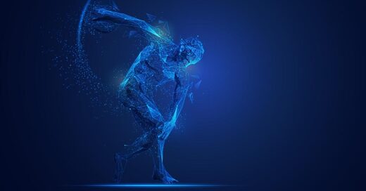 man throwing discus