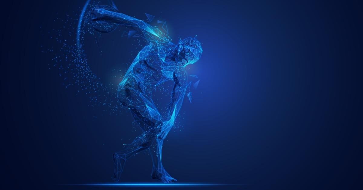 man throwing discus