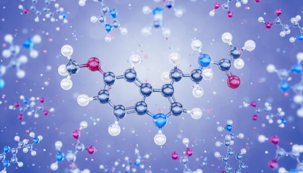 Click to enlarge melatonin molecule structure
