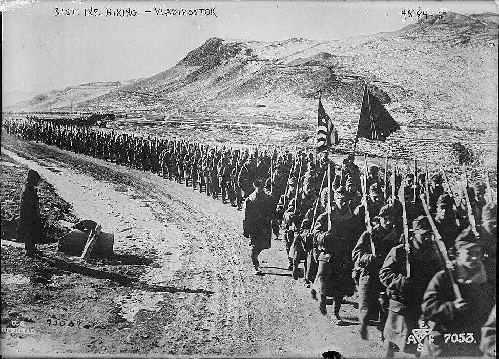 Click to enlarge russia civil war american interference infantry vladivostok