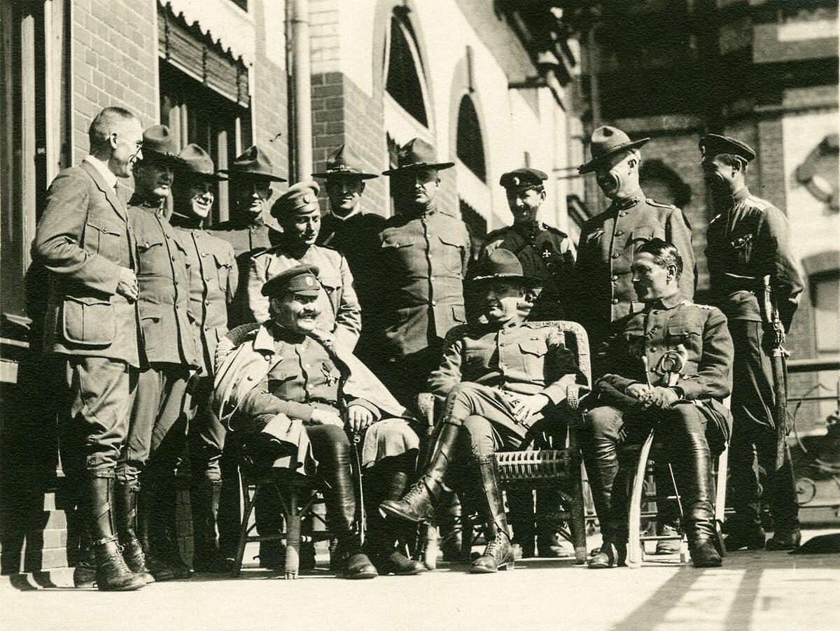 Click to enlarge Ataman G. M. Semenov with representatives of the American mission headed by W. Graves. Vladivostok russia civil war western interference white russians bolsheviks