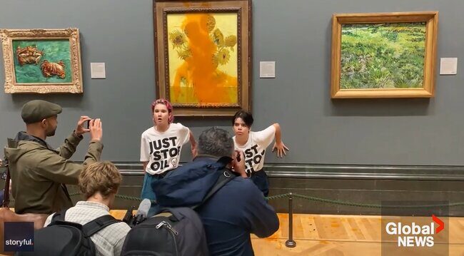Click to enlarge protestors van gough