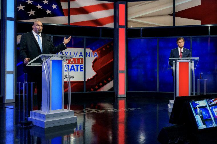 Click to enlarge fetterman Oz pennsylvania debate