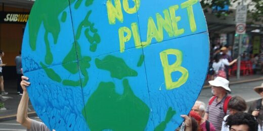 climate activist sign protest no planet b