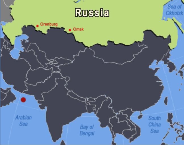Click to enlarge Arabian Sea position