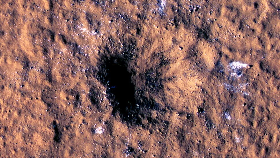impact crater recorded mars