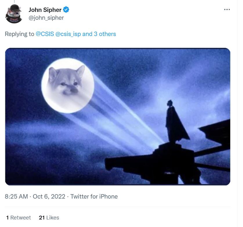 Click to enlarge john sipher tweet nafo dog meeme