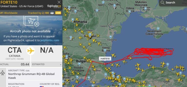 Click to enlarge flight radar