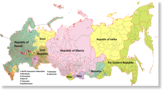 divided Russia map