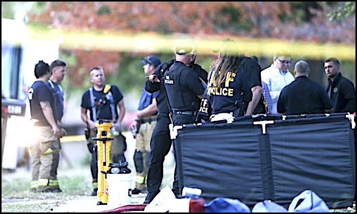 Click to enlarge Police scene