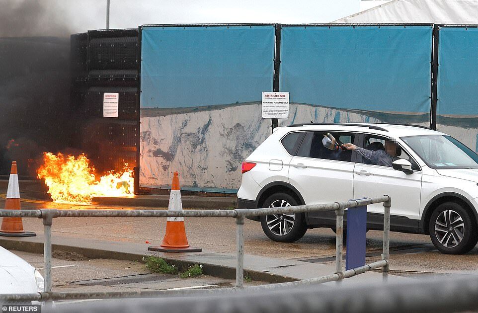 Click to enlarge migrant petrol bomb