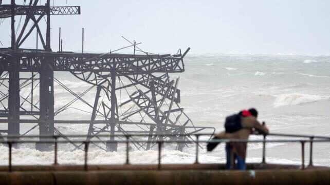 Click to enlarge Latest picture of West Pier this afternoon