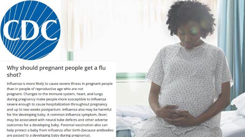 CDC flu jab pregnant people
