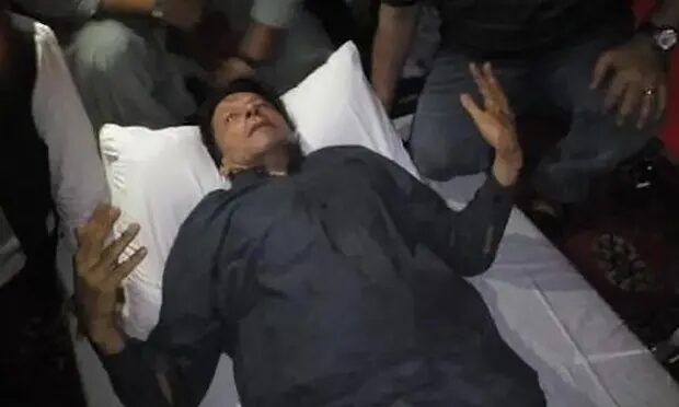Click to enlarge former prime minister Imran Khan assassination attempt