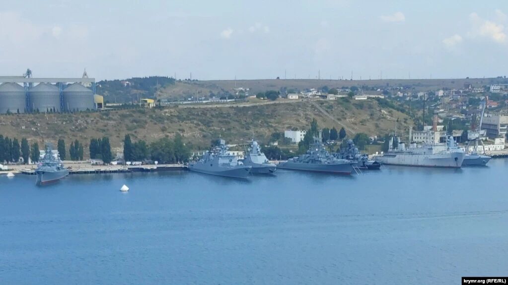 Russian Black Sea Fleet near the Kurina Quay in Sevastopol Bay