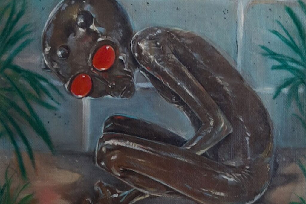 Click to enlarge sketch alien ufo crash brazil 1996