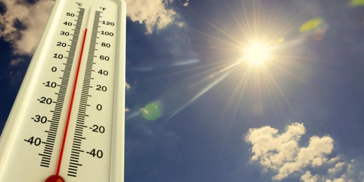 global warming thermometer sun