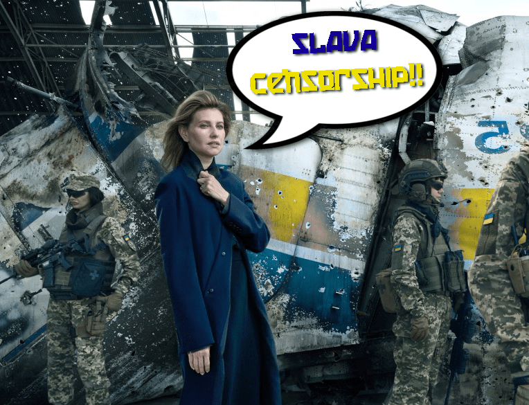 Click to enlarge Olena Zelenska grayzone censorship Ukraine