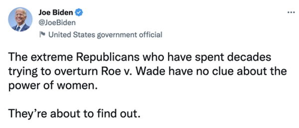 Biden tweet women vote republican