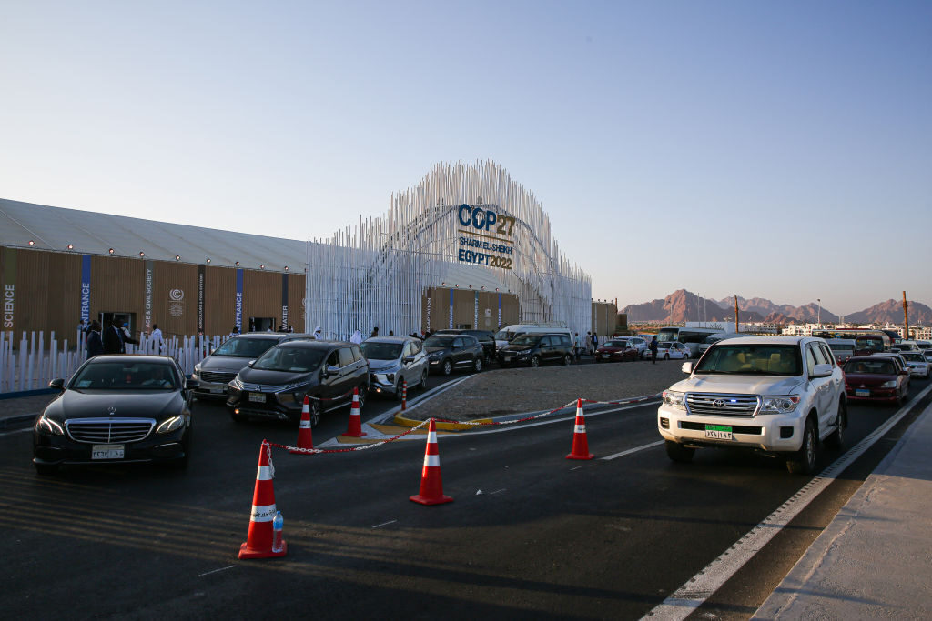 Click to enlarge entrance to the COP27 climate conference