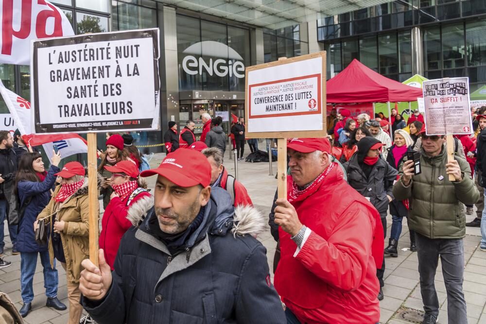 brussels strike protest inflation 2022