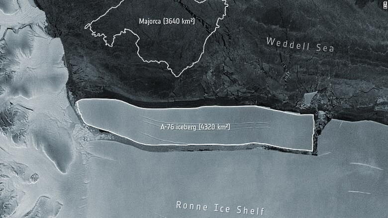 Click to enlarge iceberg antarctica A-76