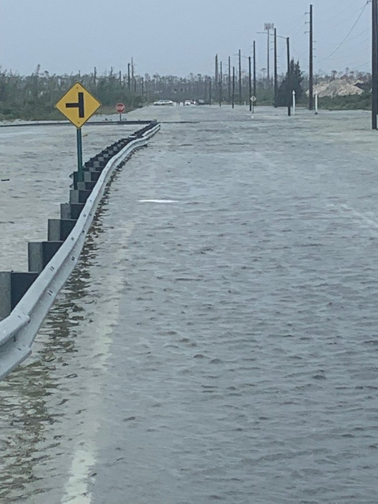 Hurricane Nicole caused coastal flooding in the Bahamas, 09 November 2022.