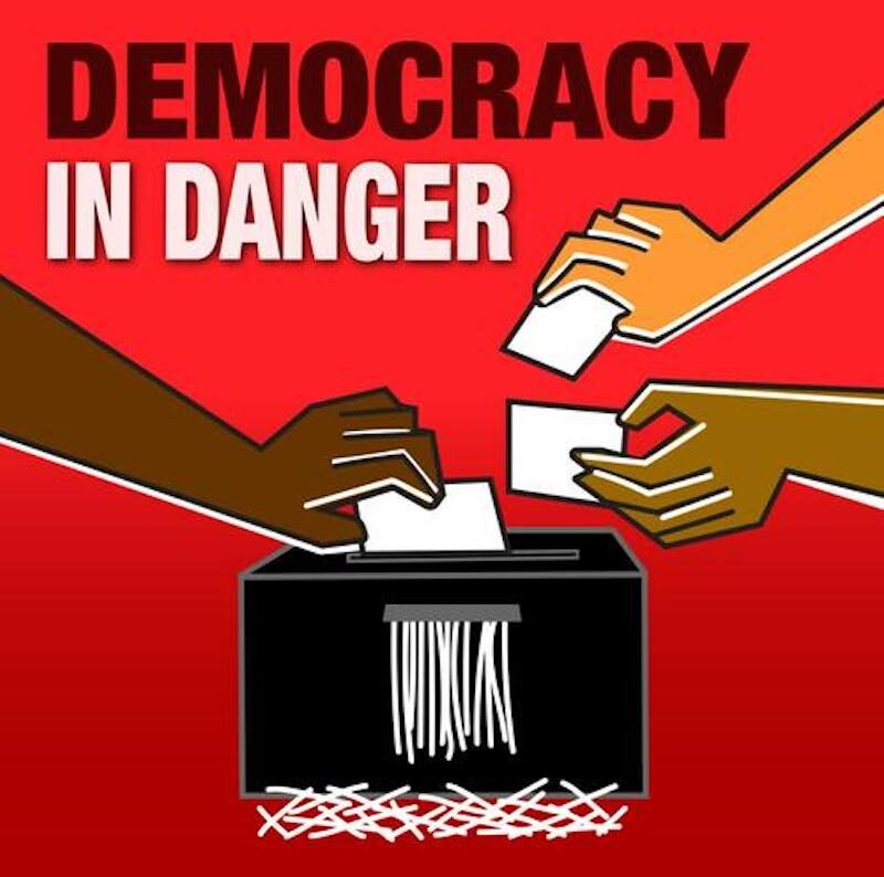 Click to enlarge democracy in danger