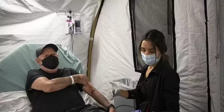 flu tent california
